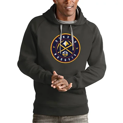 Antigua Denver Nuggets Team Logo Victory Pullover Hoodie