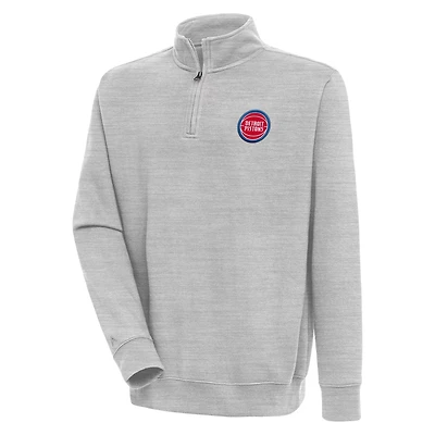 Antigua Detroit Pistons Victory Quarter-Zip Pullover Top