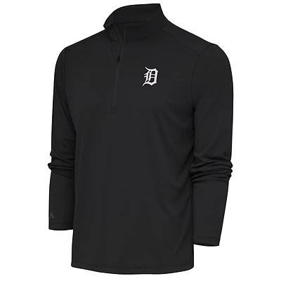Antigua Detroit Tigers Metallic Tribute Quarter-Zip Top
