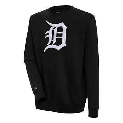 Antigua Detroit Tigers Victory Crewneck Chenille Pullover Sweatshirt