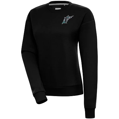 Antigua Florida Marlins Cooperstown Victory Crewneck Pullover Sweatshirt