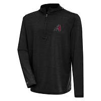 Antigua Heather Arizona Diamondbacks Tidy Quarter-Zip Hoodie