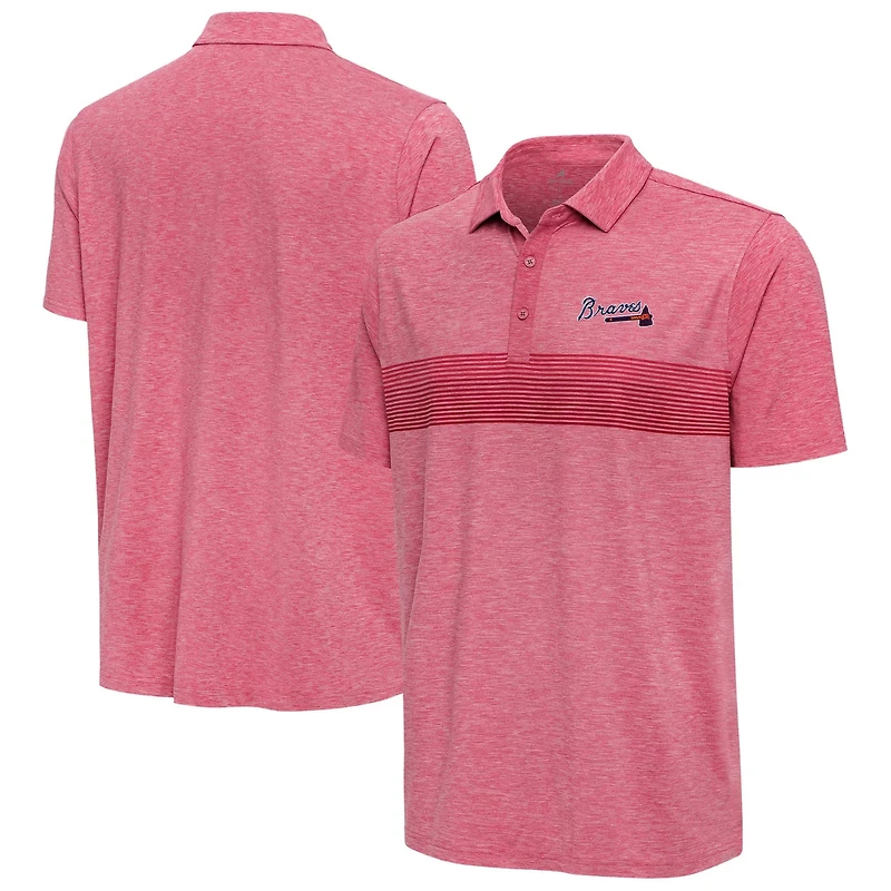 Antigua Heather Atlanta Braves Dashing Polo