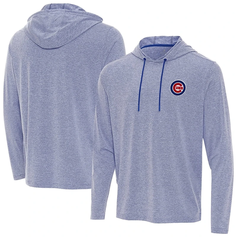 Antigua Heather Chicago Cubs Changeover Hoodie