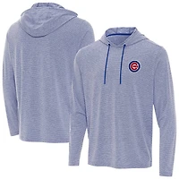 Antigua Heather Chicago Cubs Changeover Hoodie