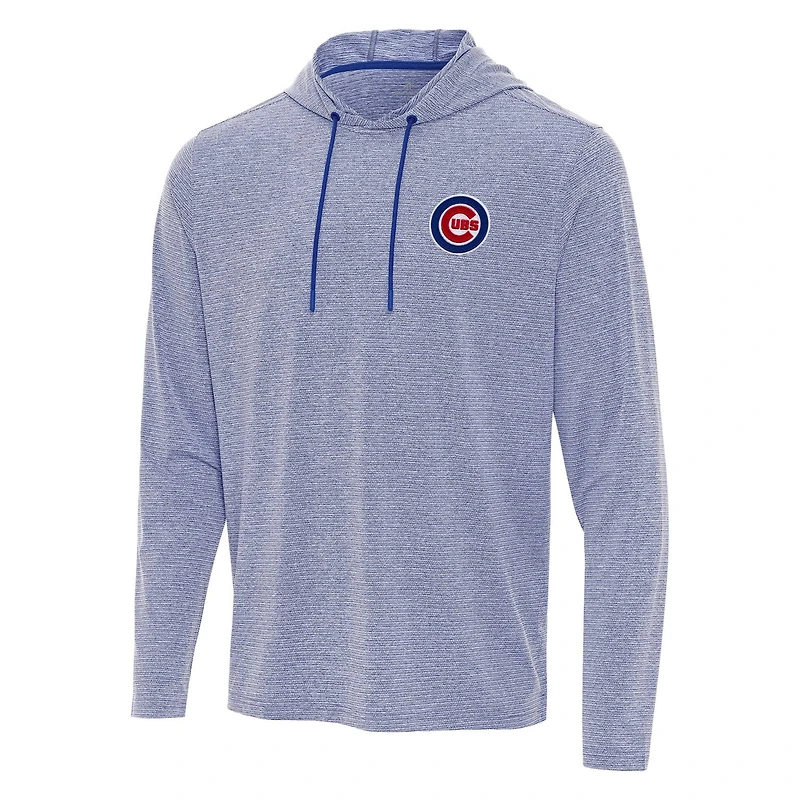 Antigua Heather Chicago Cubs Changeover Hoodie