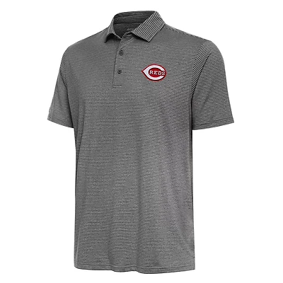 Antigua Heather Cincinnati Reds Scheme Polo
