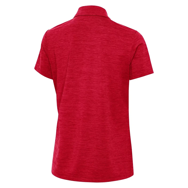 Antigua Heather Georgia Bulldogs Layout V-Neck Polo