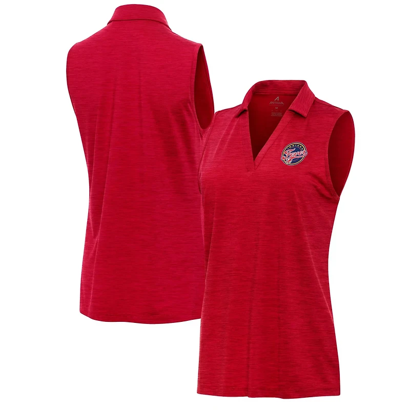 Antigua Heather Indiana Fever Layout Sleeveless V-Neck Polo