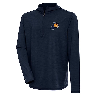 Antigua Heather Indiana Pacers Tidy Quarter-Zip Lightweight Pullover Top