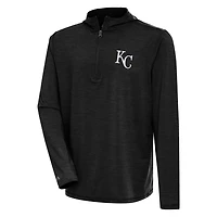 Antigua Heather Kansas City Royals Tidy Quarter-Zip Hoodie