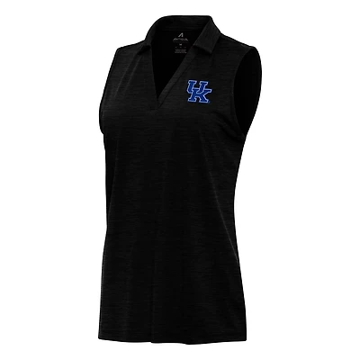 Antigua Heather Kentucky Wildcats Layout Sleeveless V-Neck Polo