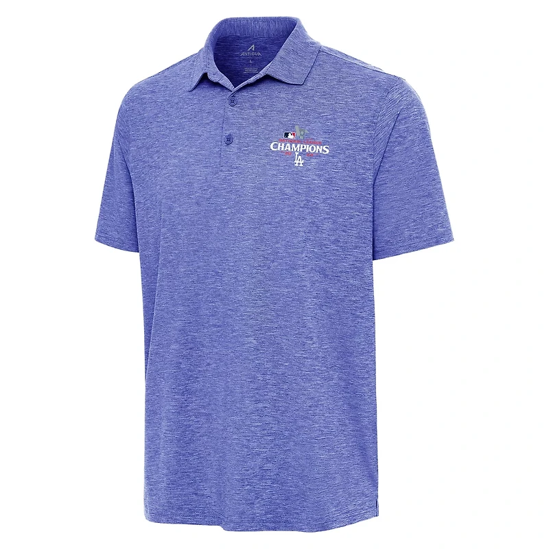 Antigua Heather Los Angeles Dodgers 2024 National League Champions Par 3 Polo