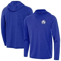 Antigua Heather Los Angeles Dodgers Back-to-Back World Series Champions Tidy Quarter-Zip Hoodie