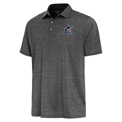 Antigua Heather Miami Marlins Layout Polo