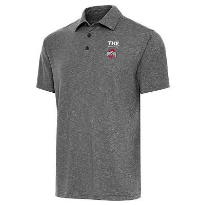 Antigua Heather Ohio State Buckeyes THE Par 3 Polo