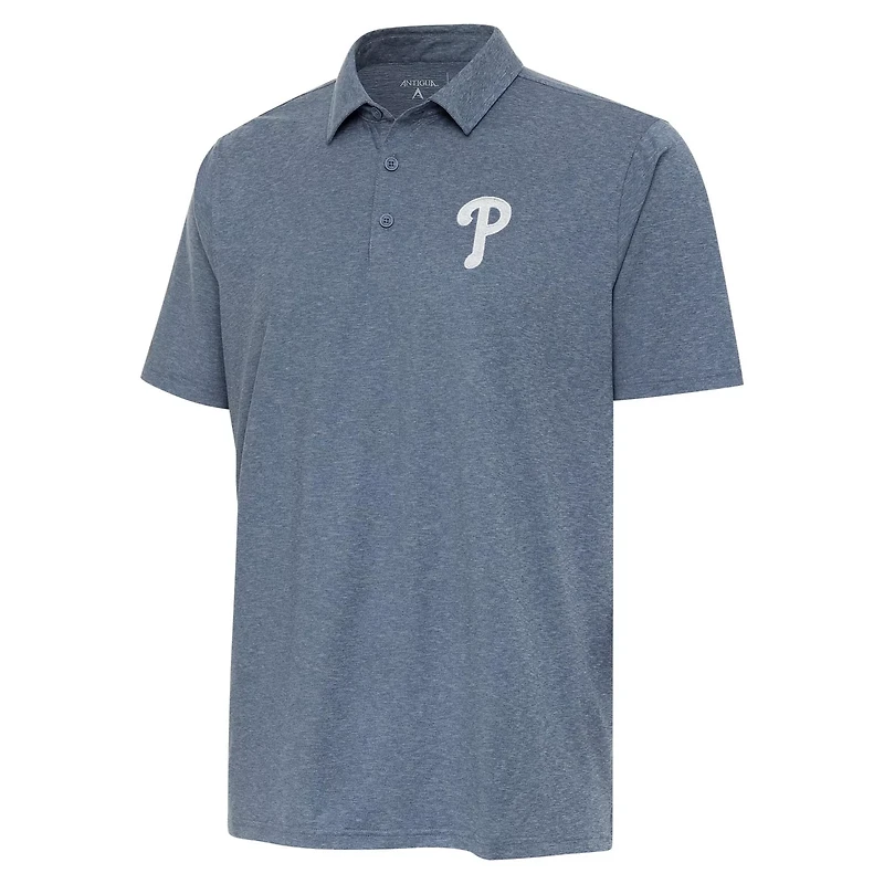 Antigua Heather Philadelphia Phillies Par 3 Polo