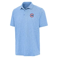 Antigua Heather Powder Chicago Cubs Alternate Logo Par 3 Polo