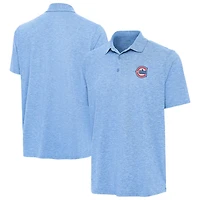 Antigua Heather Powder Chicago Cubs Alternate Logo Par 3 Polo