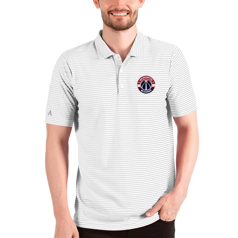 Antigua Heathered /White Washington Wizards Esteem Polo