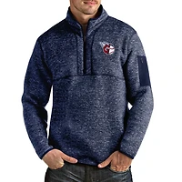 Antigua Heathered Cleveland Guardians Fortune Quarter-Zip Pullover Jacket