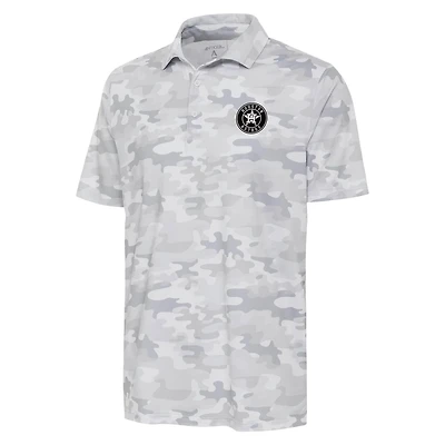 Antigua Houston Astros Brushed Metallic Logo Collide Polo