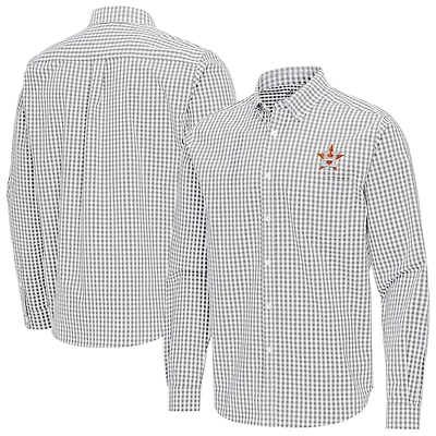 Antigua Houston Astros Ellis Woven Tri-Blend Button-Down Shirt