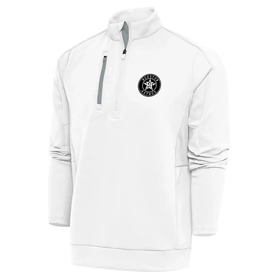 Antigua Houston Astros Metallic Generation Quarter-Zip Pullover Top