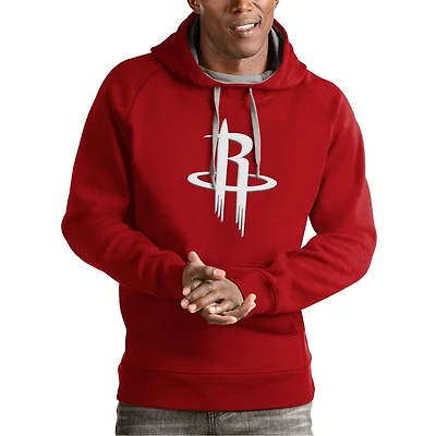 Antigua Houston Rockets Team Logo Victory Pullover Hoodie