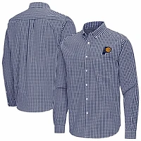 Antigua Indiana Pacers Ellis Woven Tri-Blend Button-Down Shirt