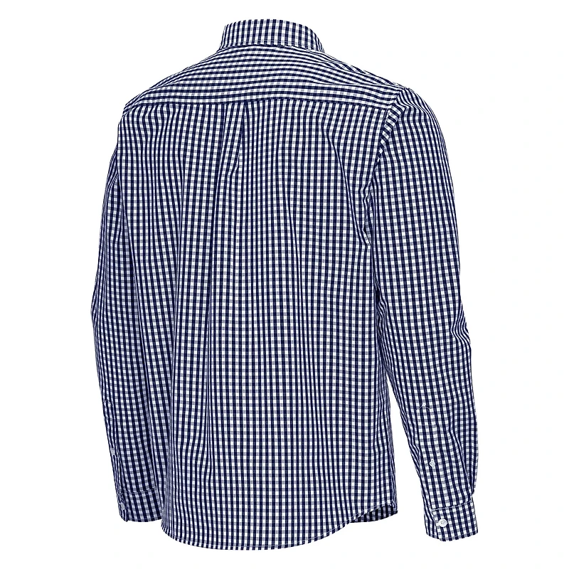 Antigua Indiana Pacers Ellis Woven Tri-Blend Button-Down Shirt