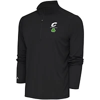 Antigua Kelly Cleveland Cavaliers Shamrock Tribute Quarter-Zip Pullover Top