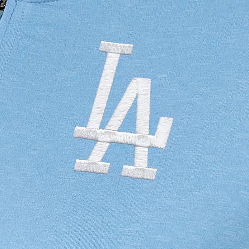 Antigua Light Los Angeles Dodgers Mentor Quarter-Zip Pullover Top