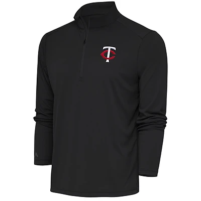 Antigua Light Minnesota Twins Tribute Quarter-Zip Pullover Top