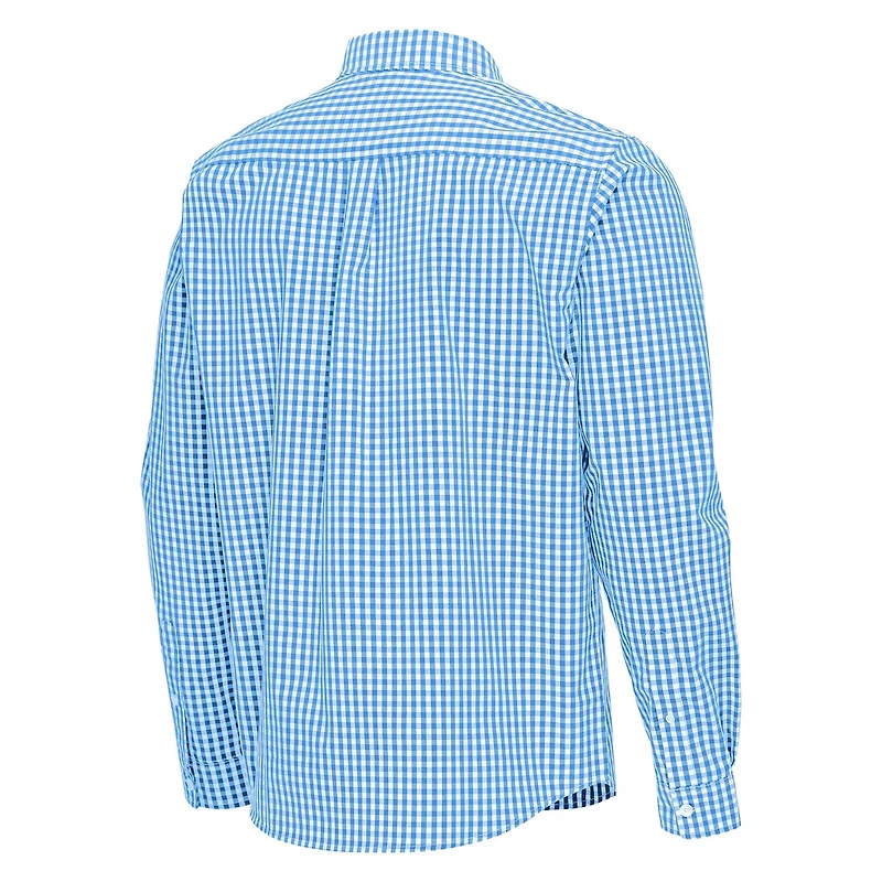 Antigua Light St Louis Cardinals Ellis Woven Tri-Blend Button-Down Shirt