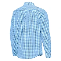 Antigua Light St Louis Cardinals Ellis Woven Tri-Blend Button-Down Shirt