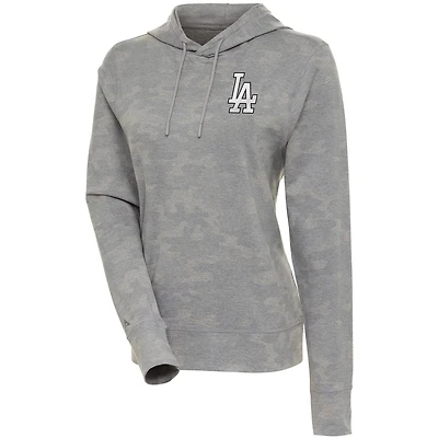 Antigua Los Angeles Dodgers Brushed Metallic Respite Pullover Hoodie