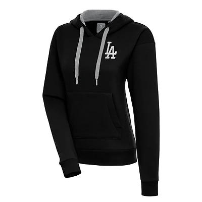 Antigua Los Angeles Dodgers Brushed Metallic Victory Pullover Hoodie