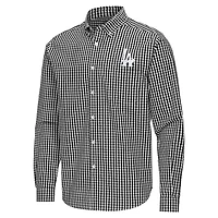 Antigua Los Angeles Dodgers Ellis Woven Tri-Blend Button-Down Shirt