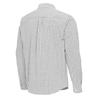 Antigua Los Angeles Dodgers Ellis Woven Tri-Blend Button-Down Shirt