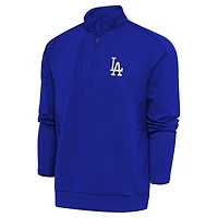 Antigua Los Angeles Dodgers Metallic Generation Quarter-Zip Pullover Top