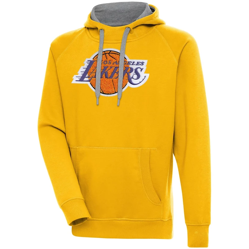 Antigua Los Angeles Lakers Victory Pullover Hoodie