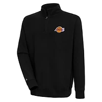 Antigua Los Angeles Lakers Victory Quarter-Zip Pullover Top
