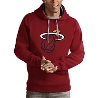 Antigua Miami Heat Team Logo Victory Pullover Hoodie