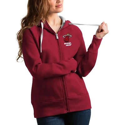 Antigua Miami Heat Victory Full-Zip Hoodie