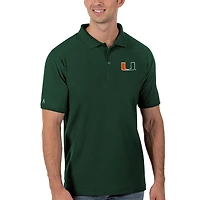 Antigua Miami Hurricanes Legacy Pique Polo