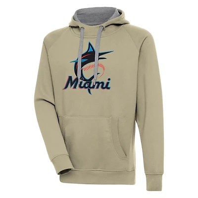 Antigua Miami Marlins Victory Pullover Hoodie
