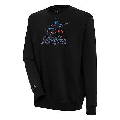Antigua Miami Marlins Victory Pullover Sweatshirt