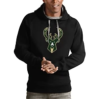 Antigua Milwaukee Bucks Team Logo Victory Pullover Hoodie