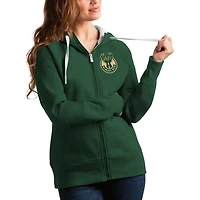Antigua Milwaukee Bucks Victory Full-Zip Hoodie